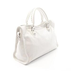 Balenciaga City Handbag Le Leather White